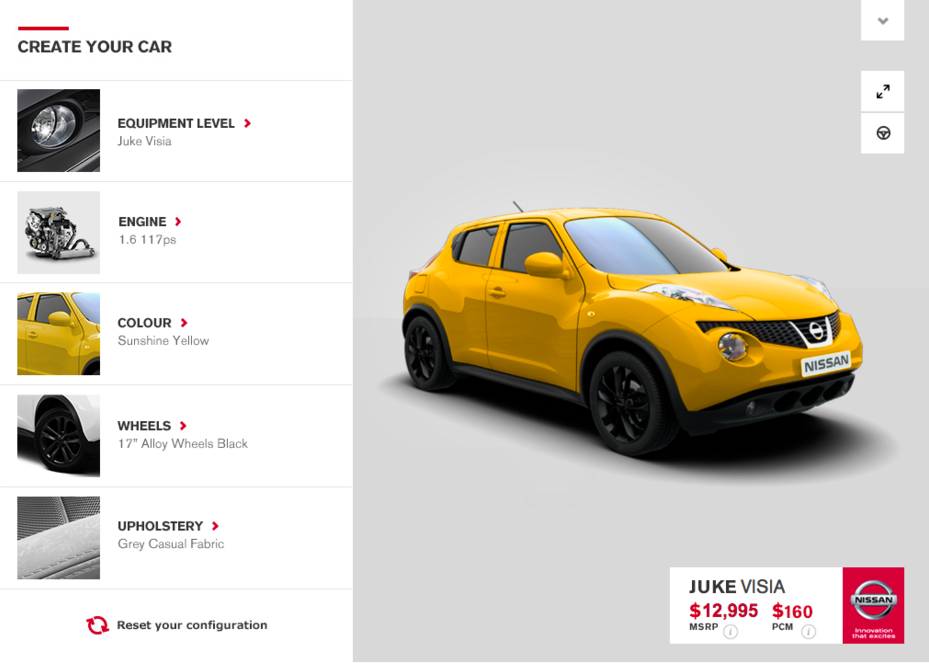 Nissan: Car Configurator Redesign