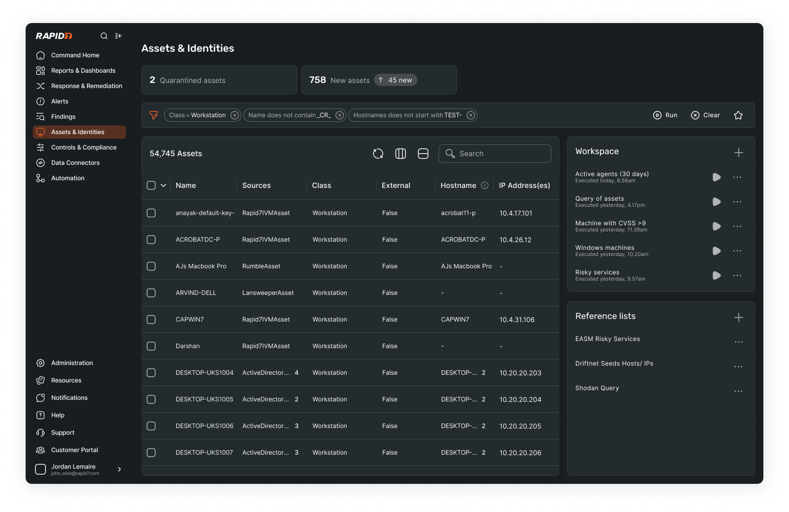 Hi-fi Assets and Identities lander